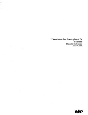   ÉTATS FINANCIERS - EN, 2008   , page 1