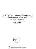 ÉTATS FINANCIERS - EN, 1997