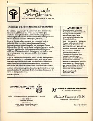   ANNUAIRE - FFCB, 1986   , page 6