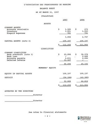   ÉTATS FINANCIERS - EN, 1997   , page 4