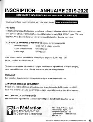   ANNUAIRE - FFCB, 2018   , page 65