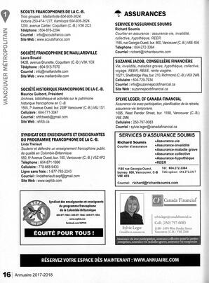   ANNUAIRE - FFCB, 2017   , page 18