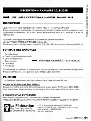  ANNUAIRE - FFCB, 2017   , page 115
