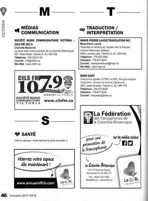   ANNUAIRE - FFCB, 2017   , page 100