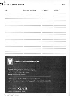   ANNUAIRE - FFCB, 2016   , page 120