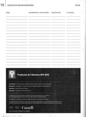   ANNUAIRE - FFCB, 2015   , page 114