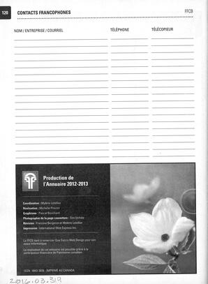   ANNUAIRE - FFCB, 2012   , page 146