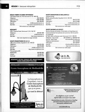   ANNUAIRE - FFCB, 2011   , page 22