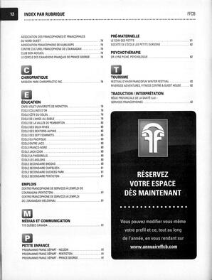   ANNUAIRE - FFCB, 2011   , page 14