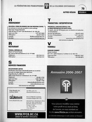   ANNUAIRE - FFCB, 2006   , page 89