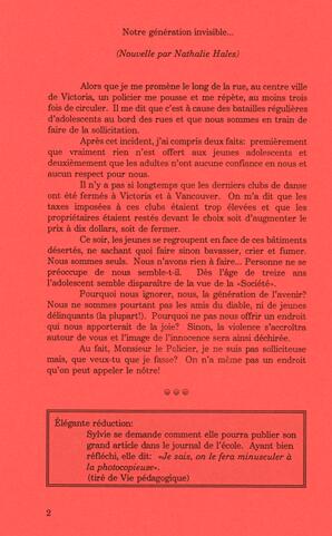   DANS L'CADRE, 1991   , page 4