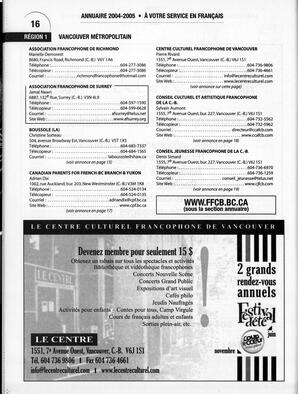   ANNUAIRE - FFCB, 2004   , page 18