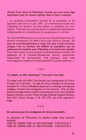  DANS L'CADRE, 1991   , page 23