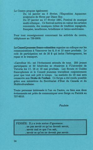   DANS L'CADRE, 1991   , page 16