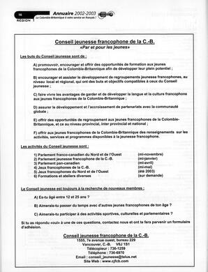  ANNUAIRE - FFCB, 2002   , page 18