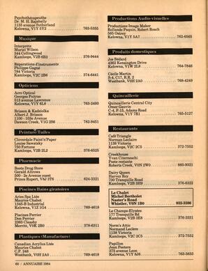   ANNUAIRE - FFCB, 1984   , page 62