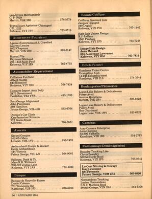  ANNUAIRE - FFCB, 1984   , page 58