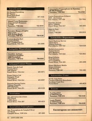   ANNUAIRE - FFCB, 1984   , page 52