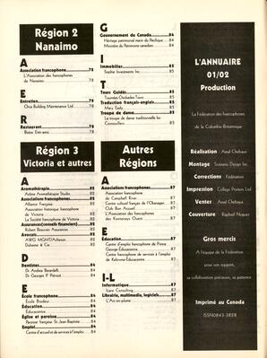   ANNUAIRE - FFCB, 2001   , page 8
