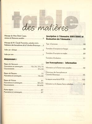   ANNUAIRE - FFCB, 2001   , page 3