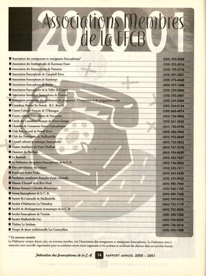   ANNUAIRE - FFCB, 2001   , page 118