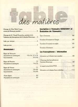   ANNUAIRE - FFCB, 2000   , page 3