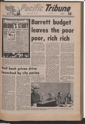   The Pacific Tribune - Friday, February 15, 1974   , page 1
