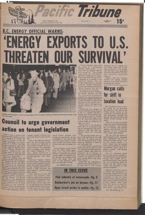   The Pacific Tribune - Friday, January 25, 1974   , page 1
