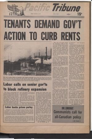   The Pacific Tribune - Friday, January 18, 1974   , page 1