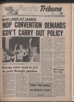   The Pacific Tribune - Friday, November 16, 1973   , page 1