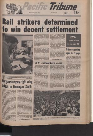   The Pacific Tribune - Friday, August 31, 1973   , page 1