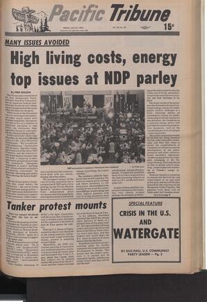   The Pacific Tribune - Friday, July 27, 1973   , page 1