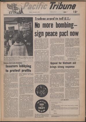   The Pacific Tribune - Friday, January 5, 1973   , page 1