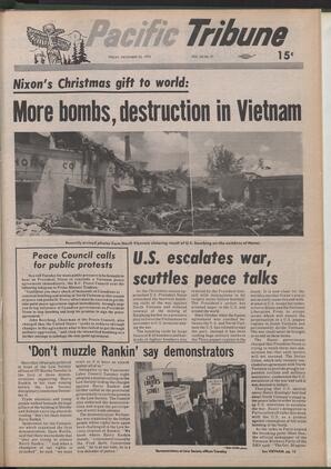   The Pacific Tribune - Friday, December 22, 1972   , page 1
