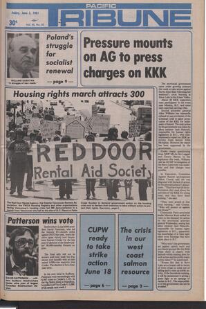   The Pacific Tribune - Friday, June 5, 1981   , page 1