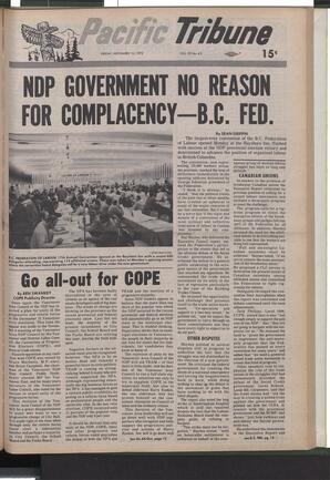   The Pacific Tribune - Friday, November 10, 1972   , page 1