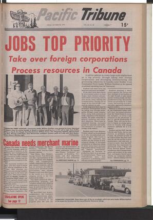   The Pacific Tribune - Friday, October 20, 1972   , page 1