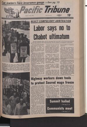   The Pacific Tribune - Friday, June 2, 1972   , page 1