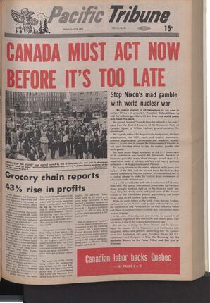   The Pacific Tribune - Friday, May 19, 1972   , page 1