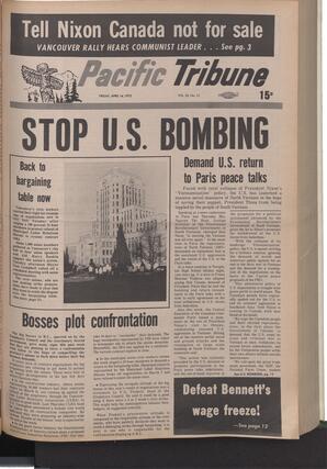   The Pacific Tribune - Friday, April 14, 1972   , page 1