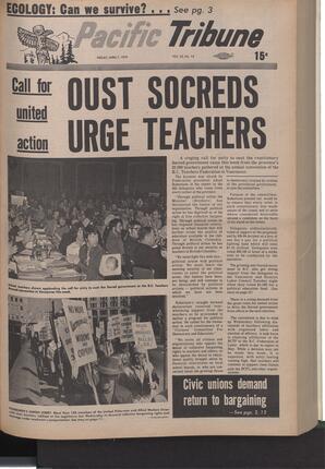   The Pacific Tribune - Friday, April 7, 1972   , page 1