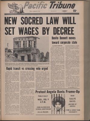   The Pacific Tribune - Friday, February 4, 1972   , page 1