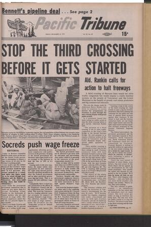  The Pacific Tribune - Friday, December 10, 1971   , page 1
