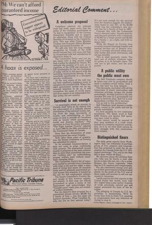   The Pacific Tribune - Friday, November 19, 1971   , page 3