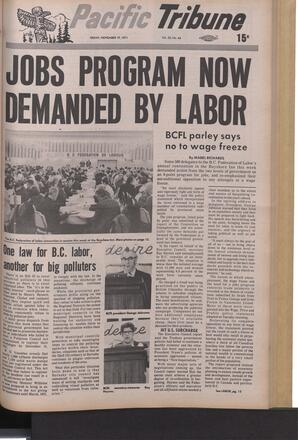   The Pacific Tribune - Friday, November 19, 1971   , page 1