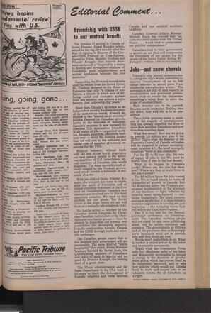   The Pacific Tribune - Friday, October 15, 1971   , page 3