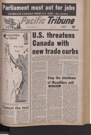   The Pacific Tribune - Friday, September 17, 1971   , page 1