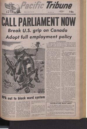   The Pacific Tribune - Friday, August 27, 1971   , page 1
