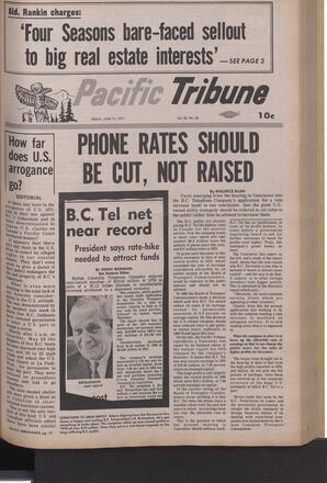   The Pacific Tribune - Friday, June 11, 1971   , page 1