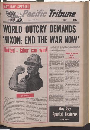   The Pacific Tribune - Friday, April 30, 1971   , page 1
